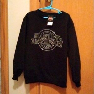 Size Small Harley-Davidson black winner long sleeve sweater